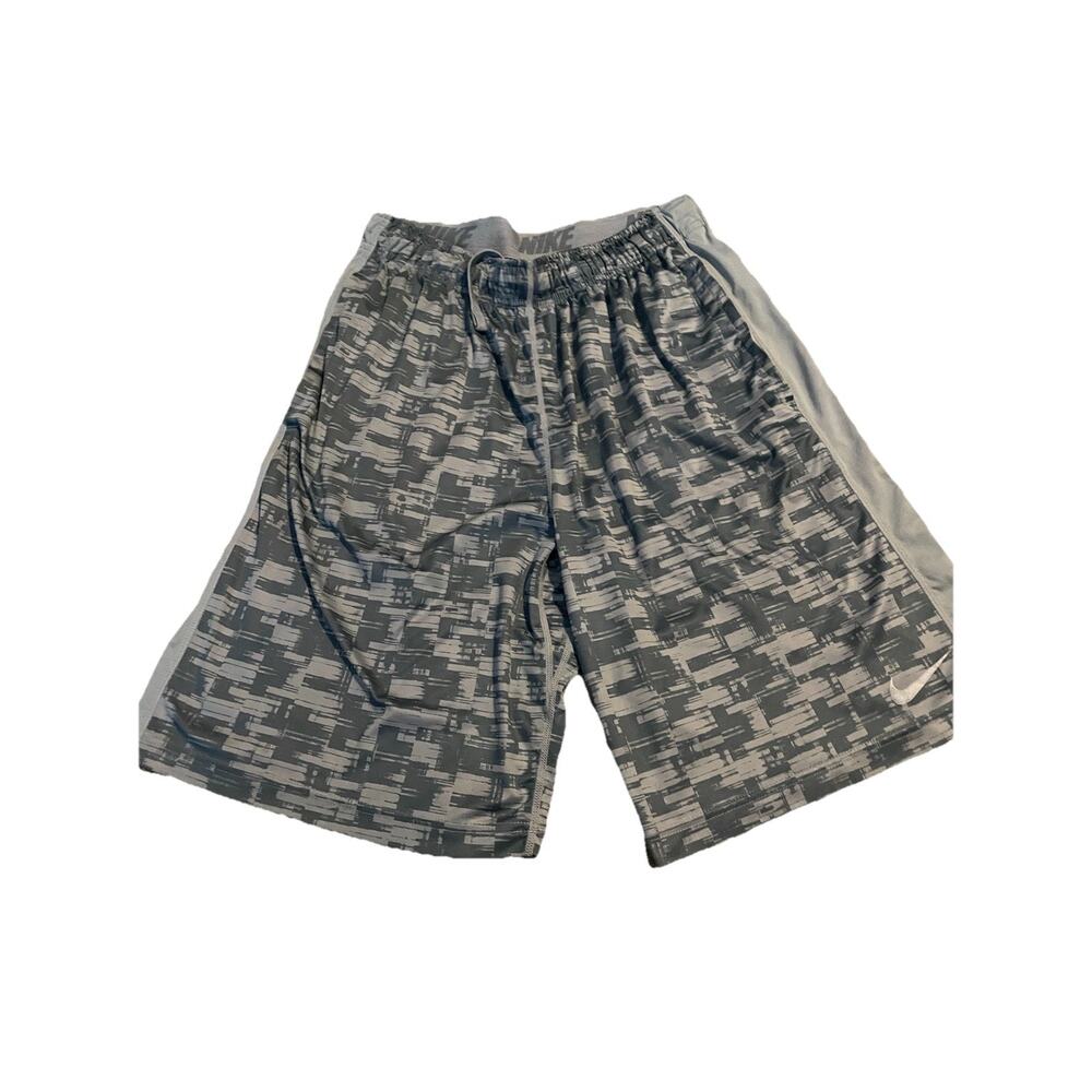 Nike Size Medium‎ Mens Shorts Basketball Gray Pockets Dri Fit